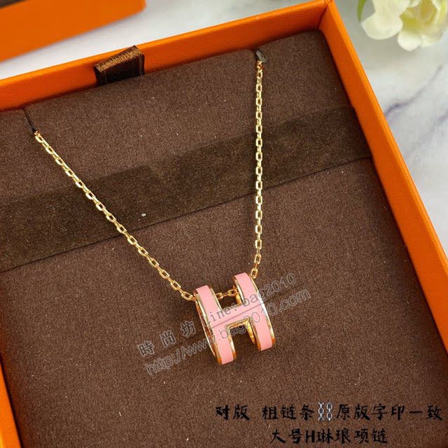 Hermes首飾品 愛馬仕H琳琅大號項鏈 Hermes對版粗鏈條女士項鏈  zgh1532